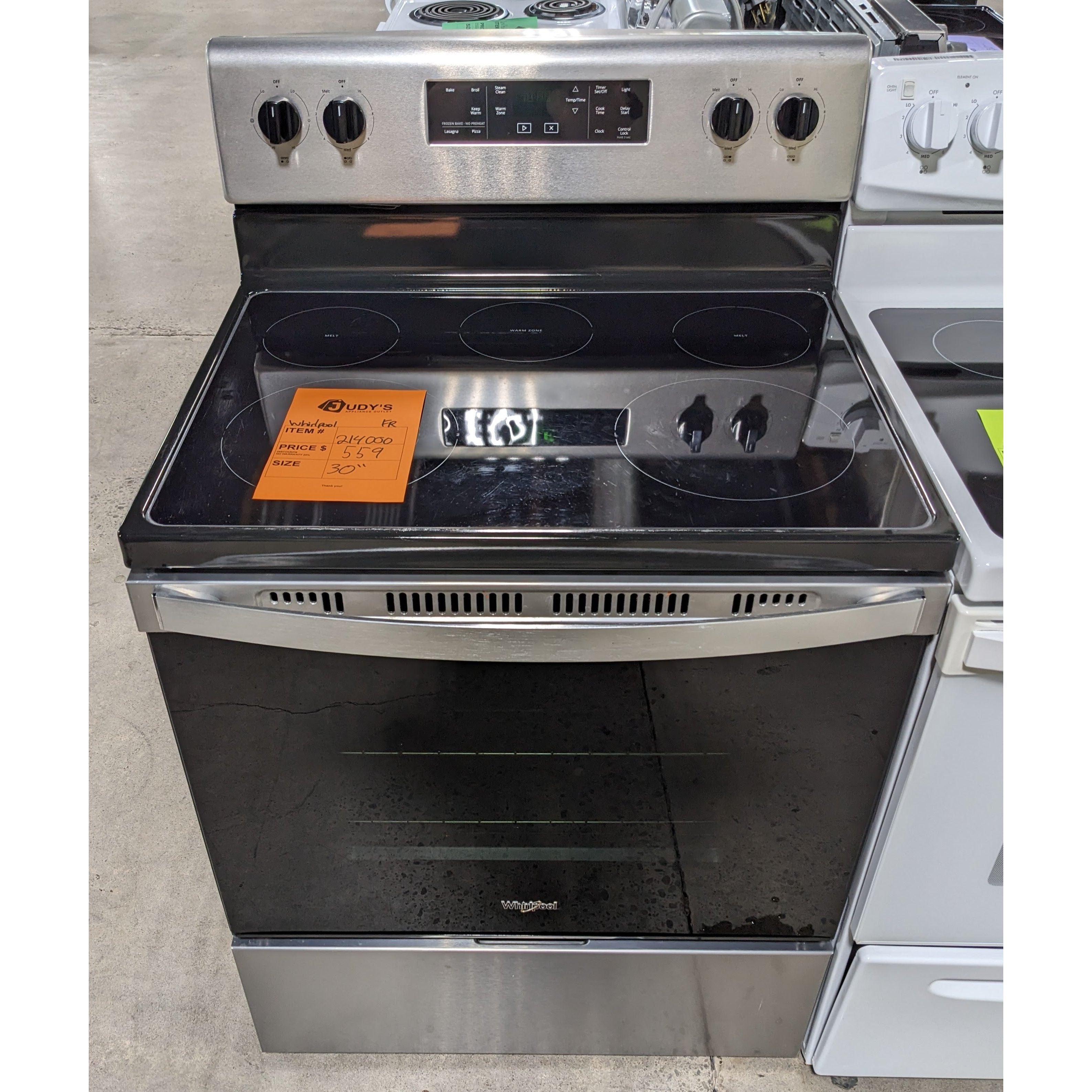 214000StainlessWhirlpoolGlass TopFreestanding Range Judy's