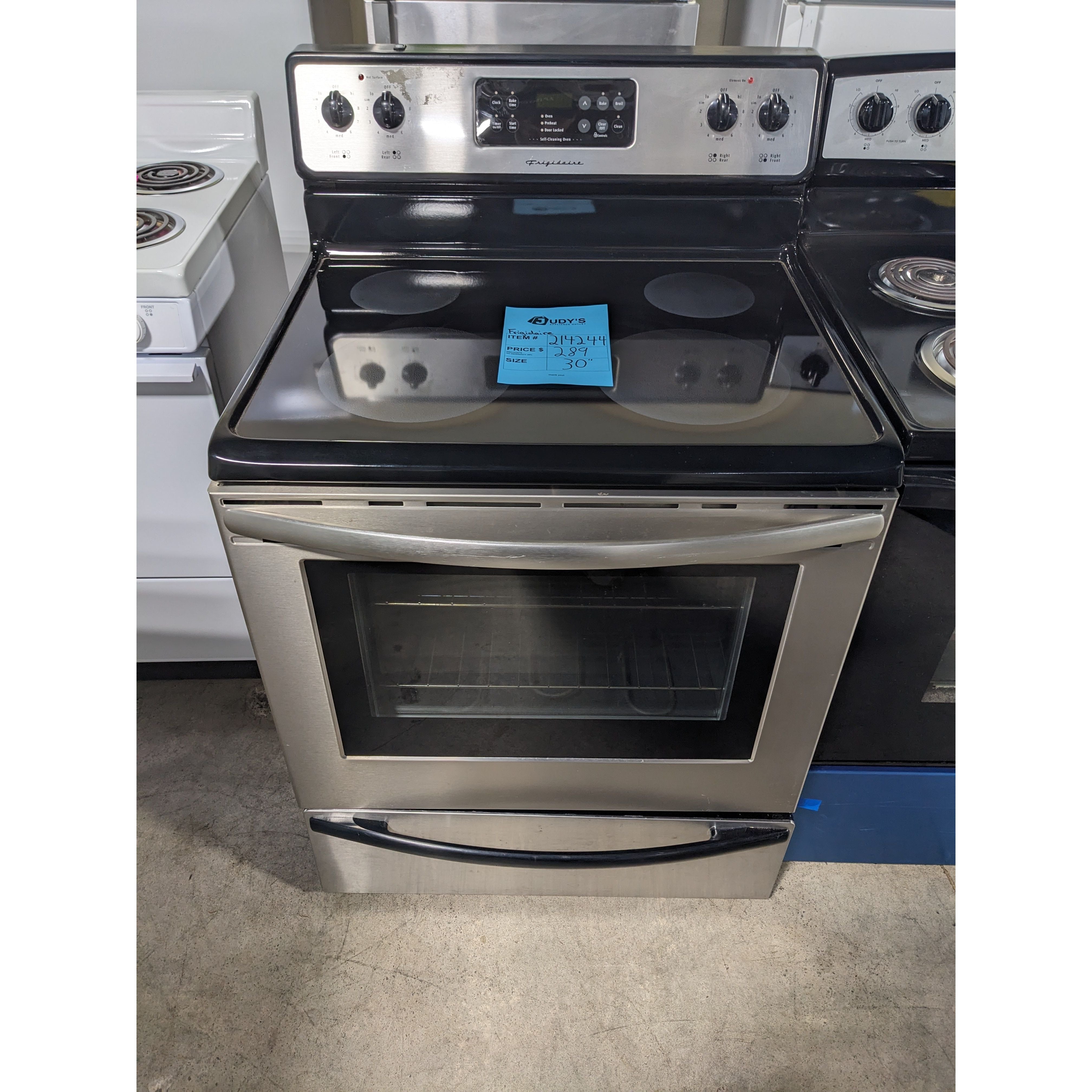 214244 Stainless Frigidaire Glass Top Freestanding Range Judy S Appliance Outlet