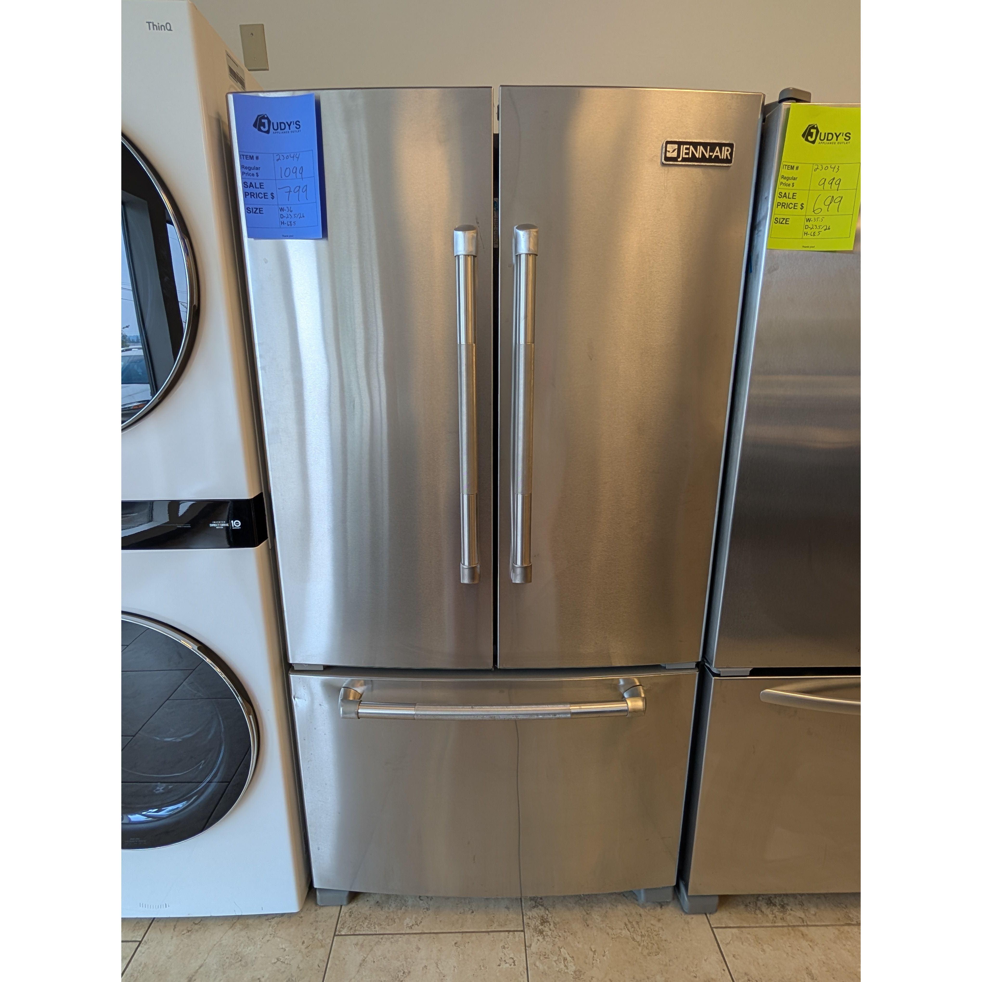 Jenn-Air JFC2089BEP01 Stainless 3D Refrigerator – Judy's Appliance