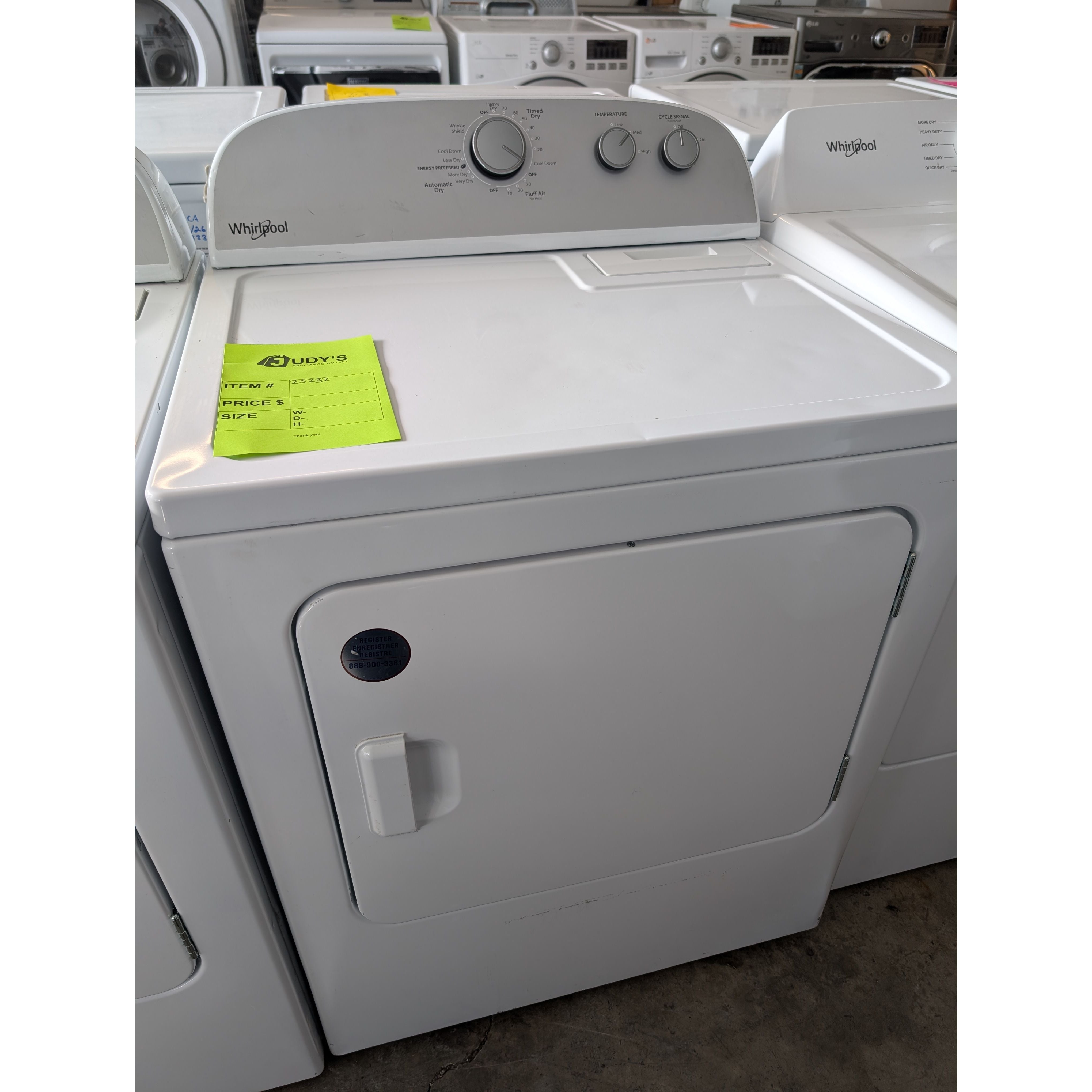プレーヤー TMY WDV-60SW Lightly Used Whirlpool WED4815EW1 White ELECTRIC Dryer – Judy's