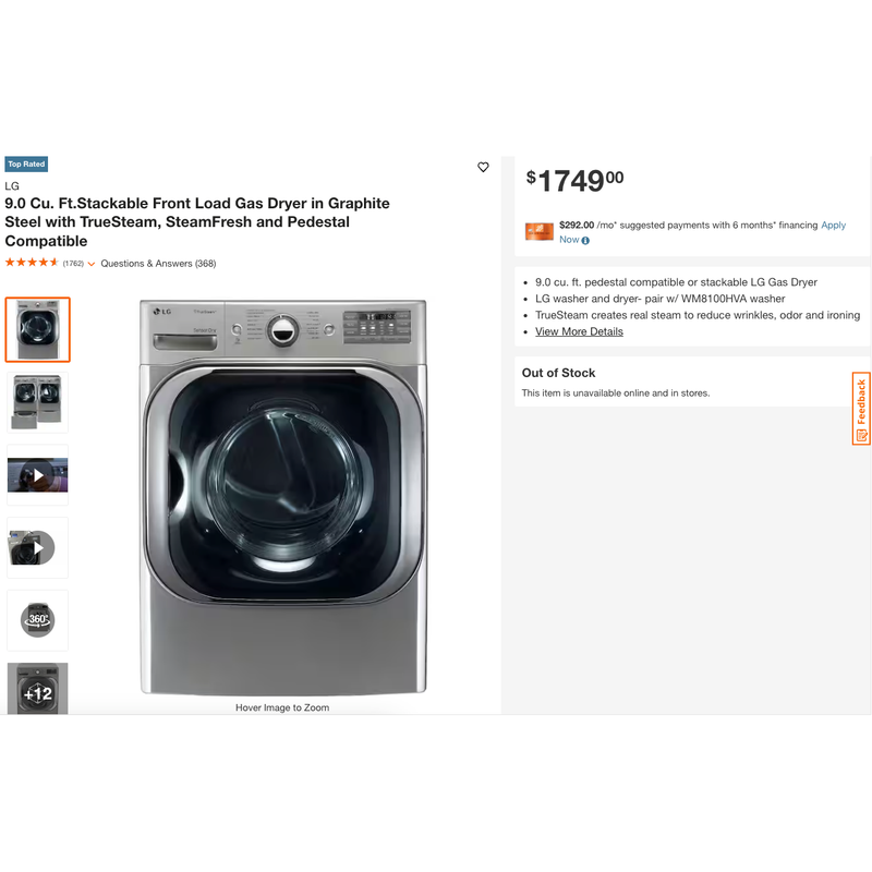 Load image into Gallery viewer, 213486-Gray-LG-FRONT LOAD-Laundry Set