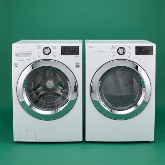 Lightly Used LG White Front Load Washer & Dryer Laundry Set