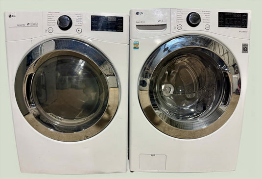 LG White FRONT LOAD Washer & Dryer Laundry Set