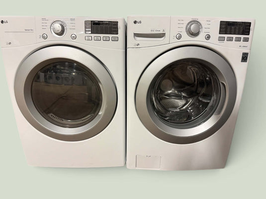 LG White FRONT LOAD Washer & Dryer Laundry Set