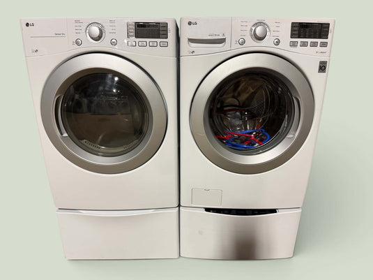 LG White FRONT LOAD Washer & Dryer Laundry Set