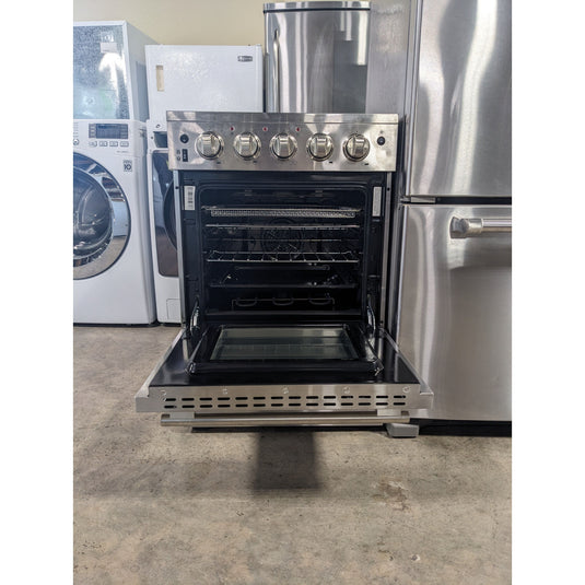 214728-Stainless-Forno -Glass Top-Slide-in Range