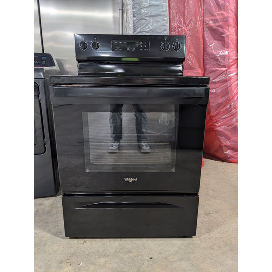 214899-NEW-Black-Whirlpool-Glass Top-Freestanding Range