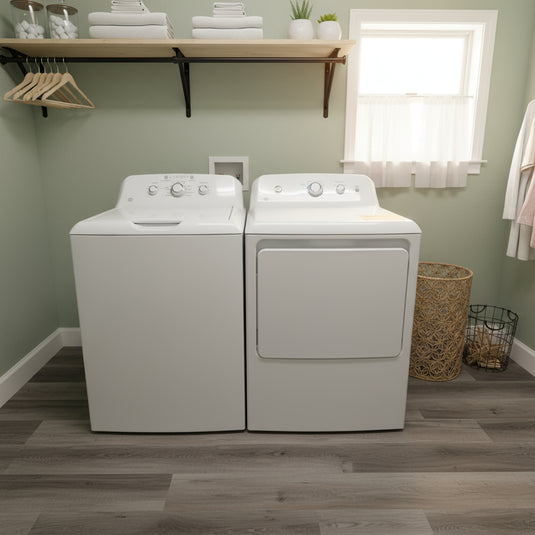 22126-White-GE-TOP LOAD-Laundry Set