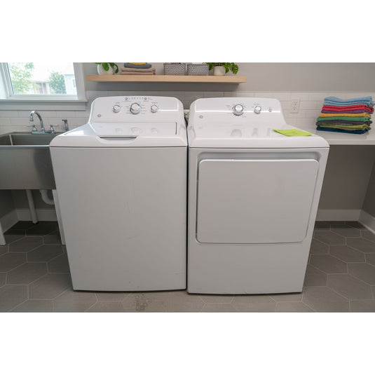 22183-White-GE-TOP LOAD-Laundry Set