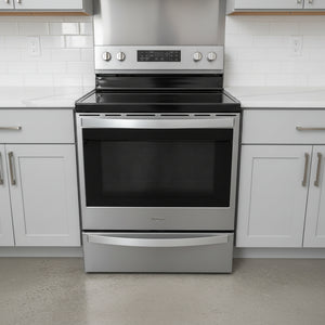 22665-Stainless-Whirlpool-Glass Top-Freestanding Range