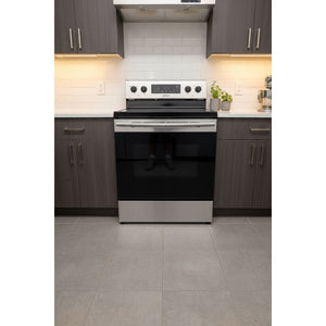 22666-Stainless-Samsung-Glass Top-Freestanding Range