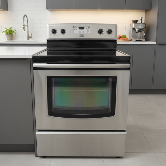 22647-Stainless-Maytag-Glass Top-Freestanding Range