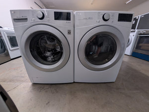 LG White FRONT LOAD Washer & Dryer Laundry Set