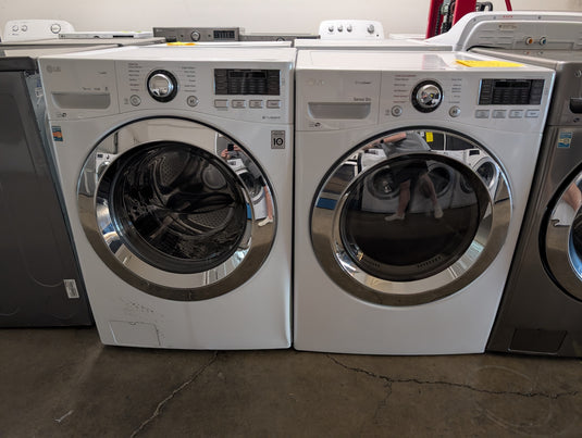 LG White FRONT LOAD Washer & Dryer Laundry Set