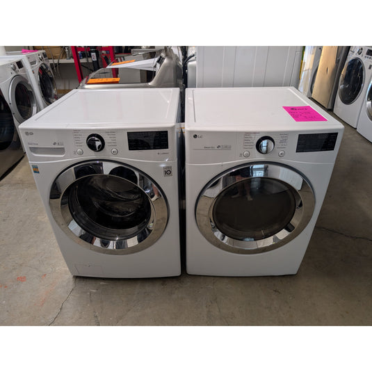 LG White FRONT LOAD Washer & Dryer Laundry Set