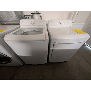 LG White TOP LOAD Washer & Dryer Laundry Set