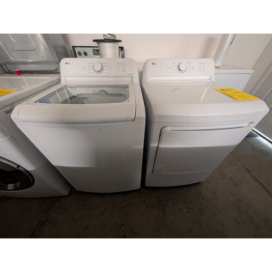 LG White TOP LOAD Washer & Dryer Laundry Set
