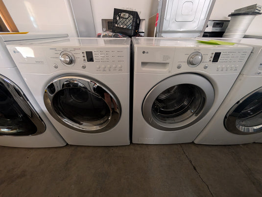 LG White FRONT LOAD Washer & Dryer Laundry Set