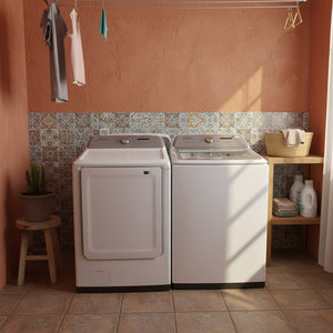 Lightly Used Samsung White Top Load Washer & Dryer Laundry Set