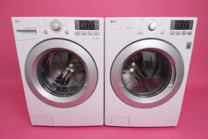 Lightly Used LG White Front Load Washer & Dryer Laundry Set