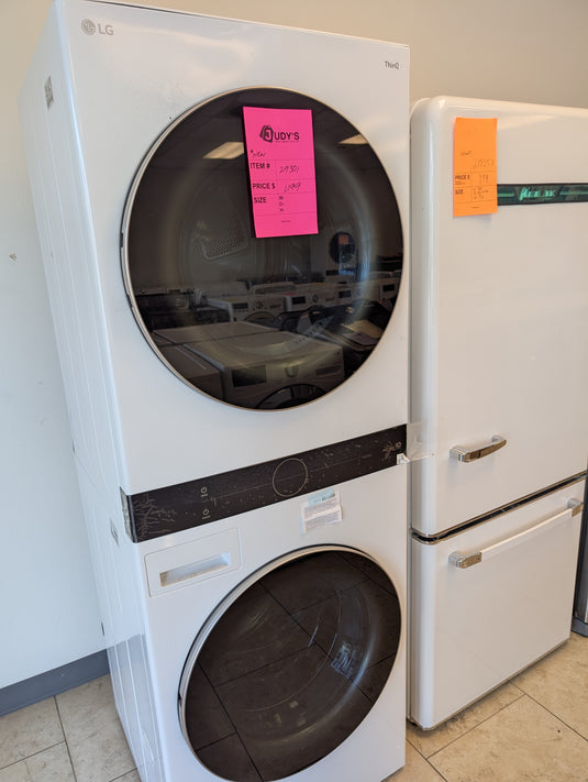 New LG WKEX200HWA White Front Load Laundry Combo
