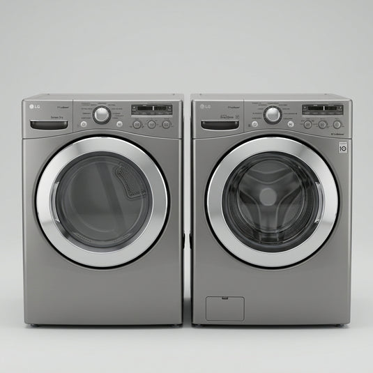Lightly Used LG Gray Front Load Washer & Dryer Laundry Set