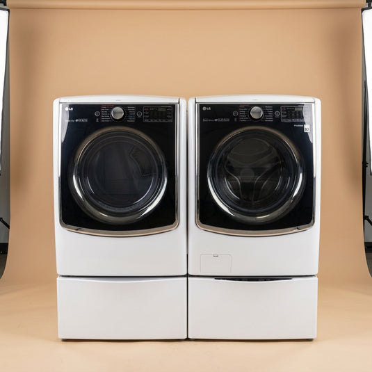 New LG White Front Load Washer & Dryer Laundry Set
