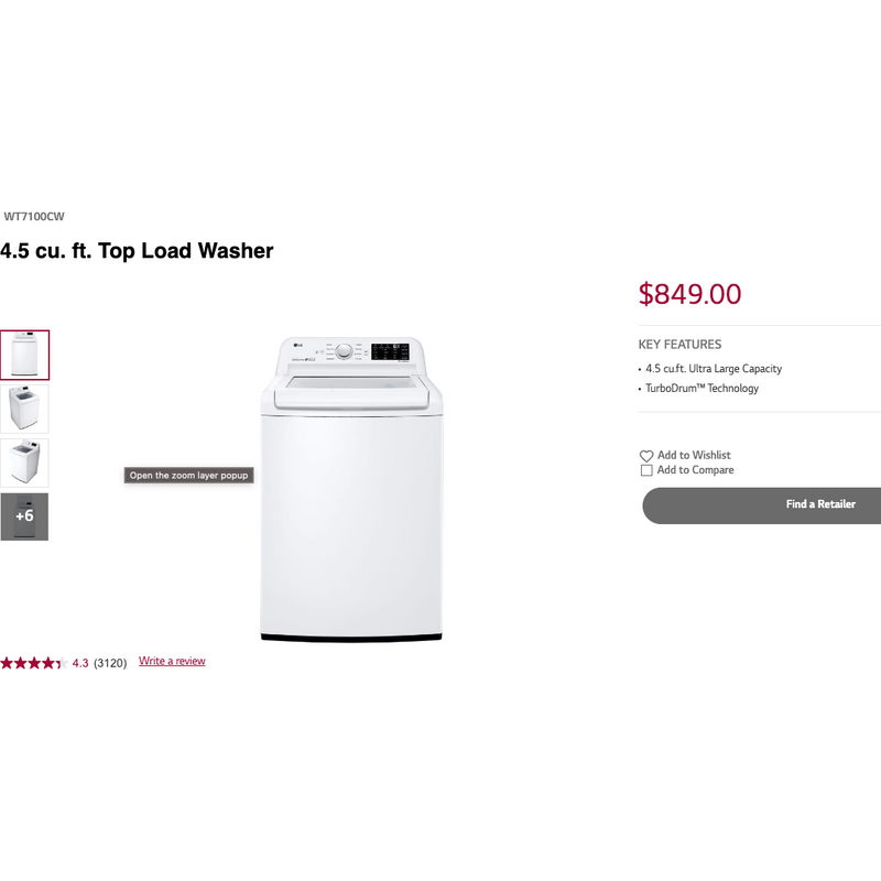 Load image into Gallery viewer, 213075-White-LG-TOP LOAD-Laundry Set
