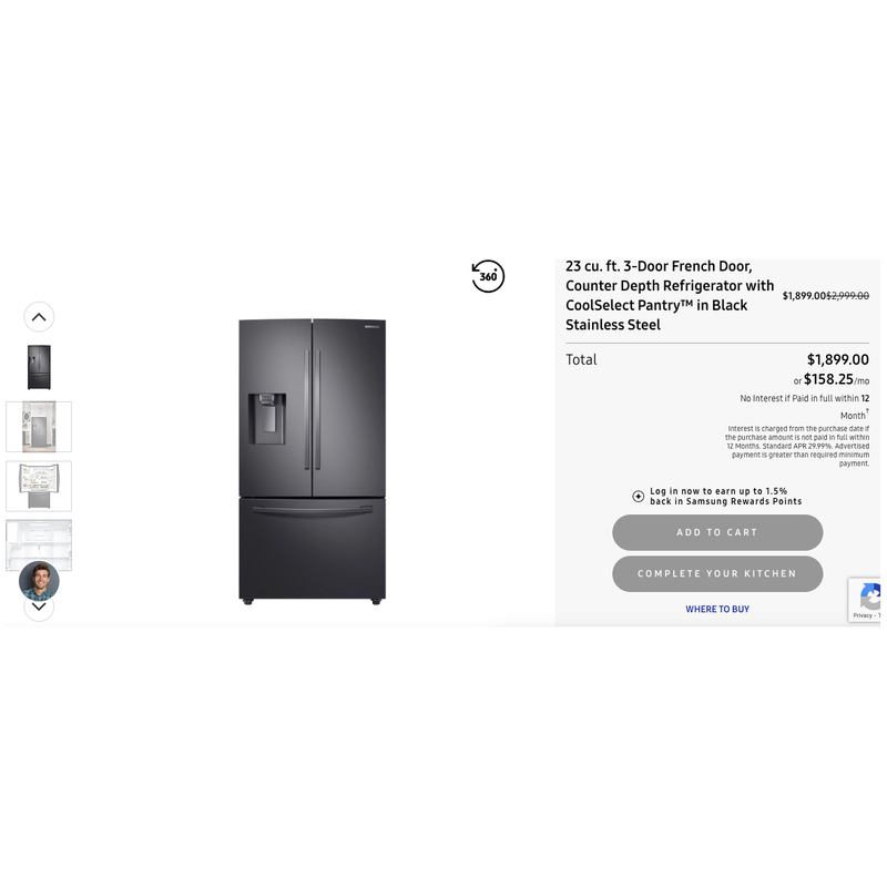 Load image into Gallery viewer, 211559-NEW-Black Stainless-Samsung-3D-Refrigerator
