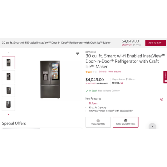 210633-NEW-Stainless-LG-3D-Refrigerator