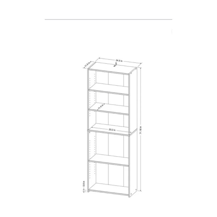 214213---5 Shelf -Bookshelf